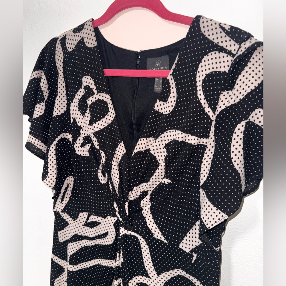 Adrianna Papell Black and White Dress